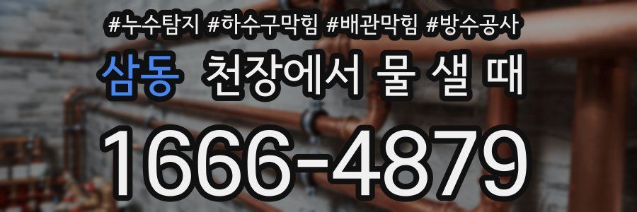삼동 천장에서 물 샐 때