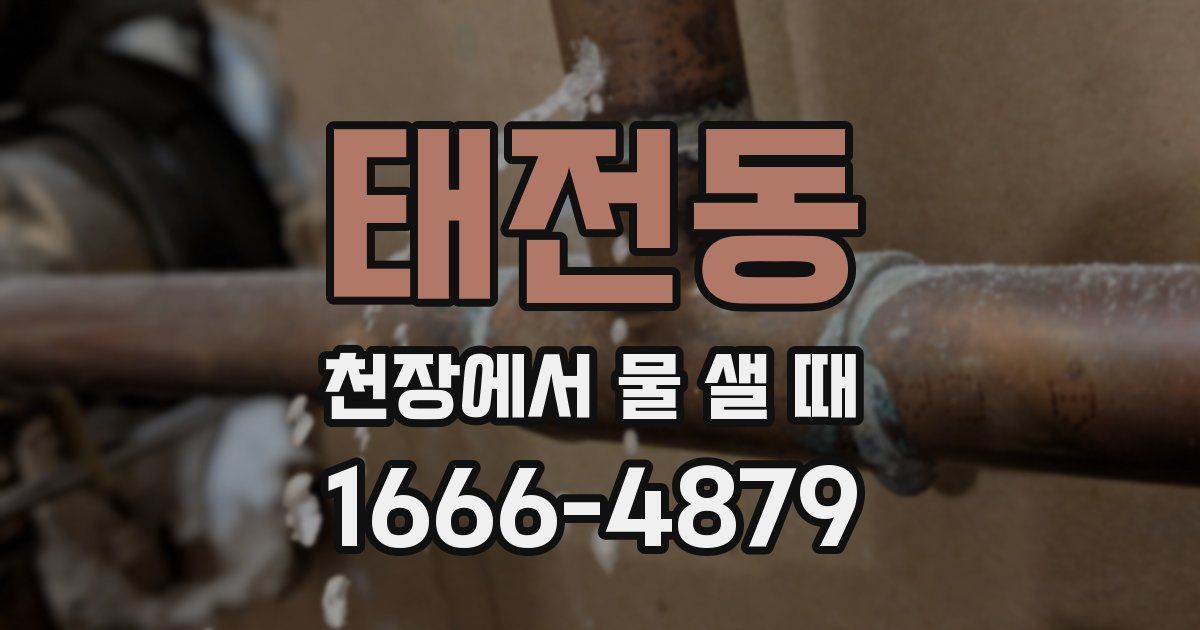태전동 천장에서 물 샐 때