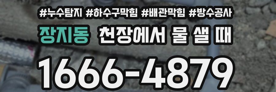 장지동 천장에서 물 샐 때
