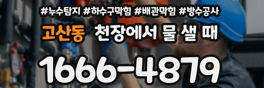 고산동 천장에서 물 샐 때