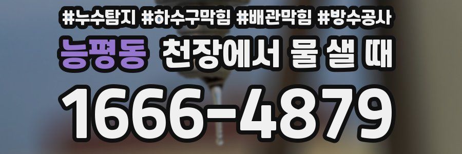 능평동 천장에서 물 샐 때