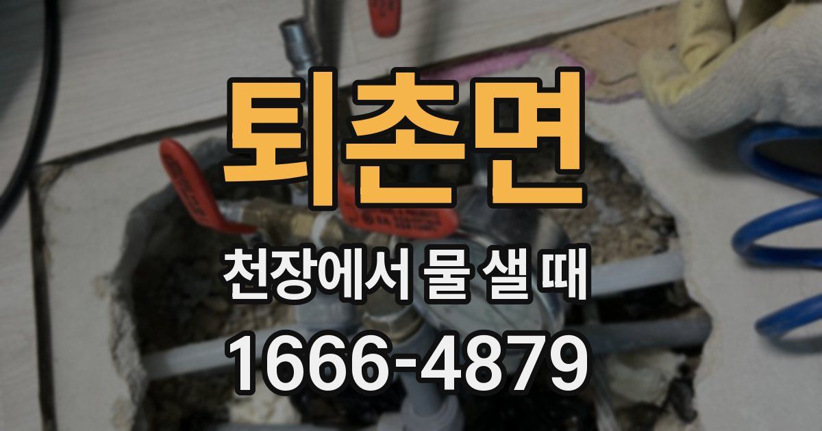 퇴촌면 천장에서 물 샐 때