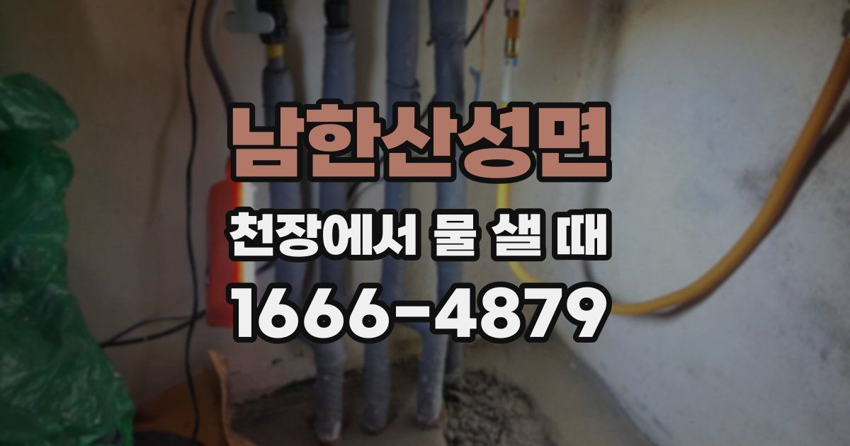 남한산성면 천장에서 물 샐 때