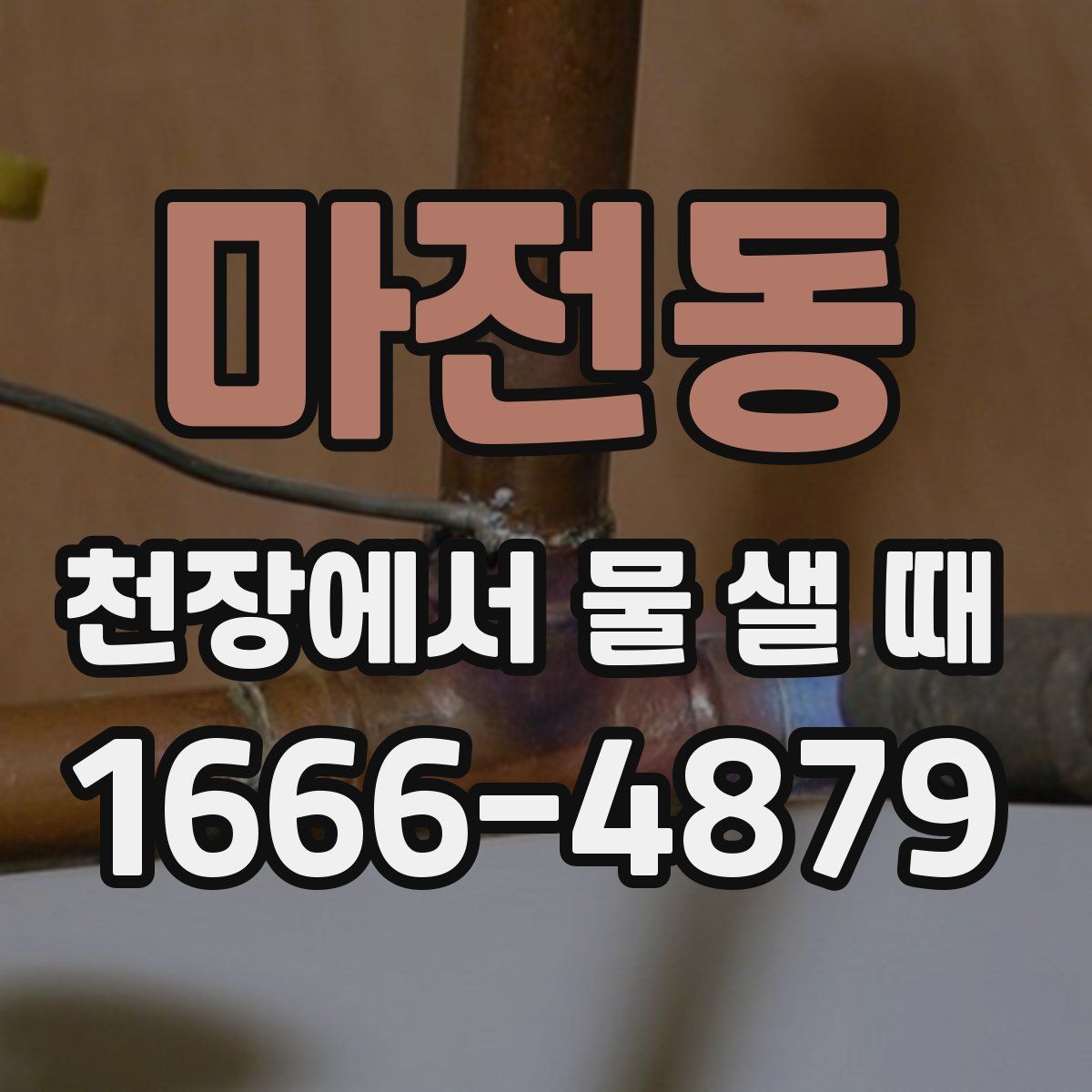 마전동 천장에서 물 샐 때