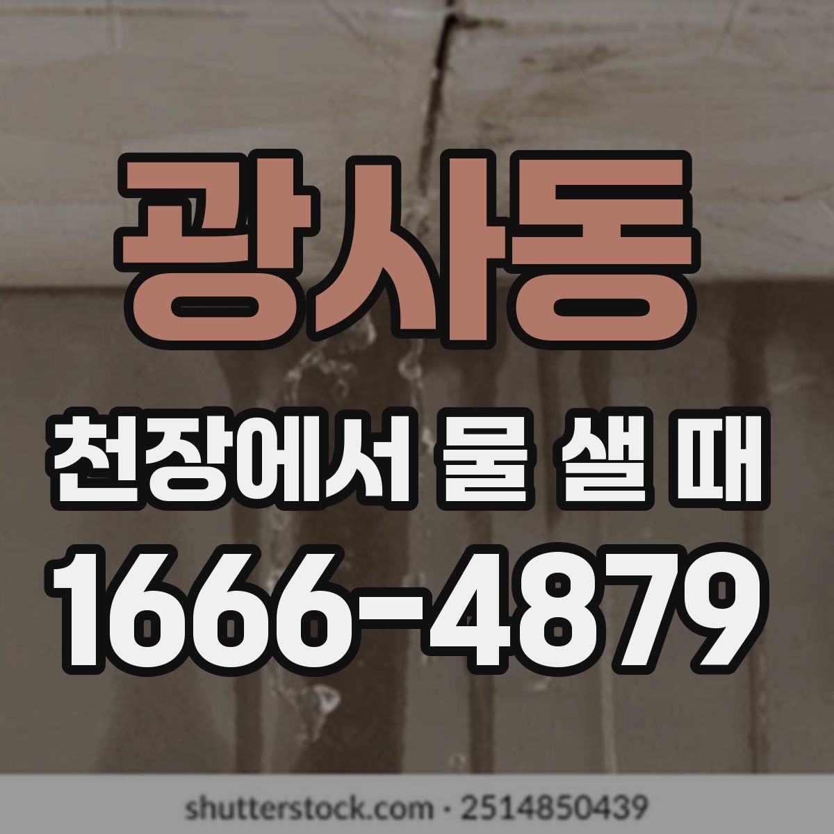 광사동 천장에서 물 샐 때