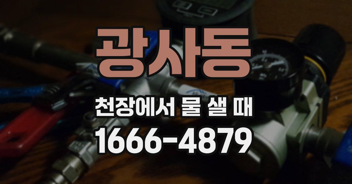 광사동 천장에서 물 샐 때