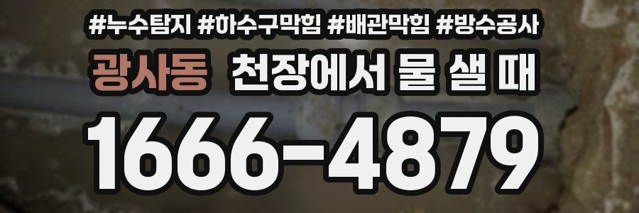 광사동 천장에서 물 샐 때