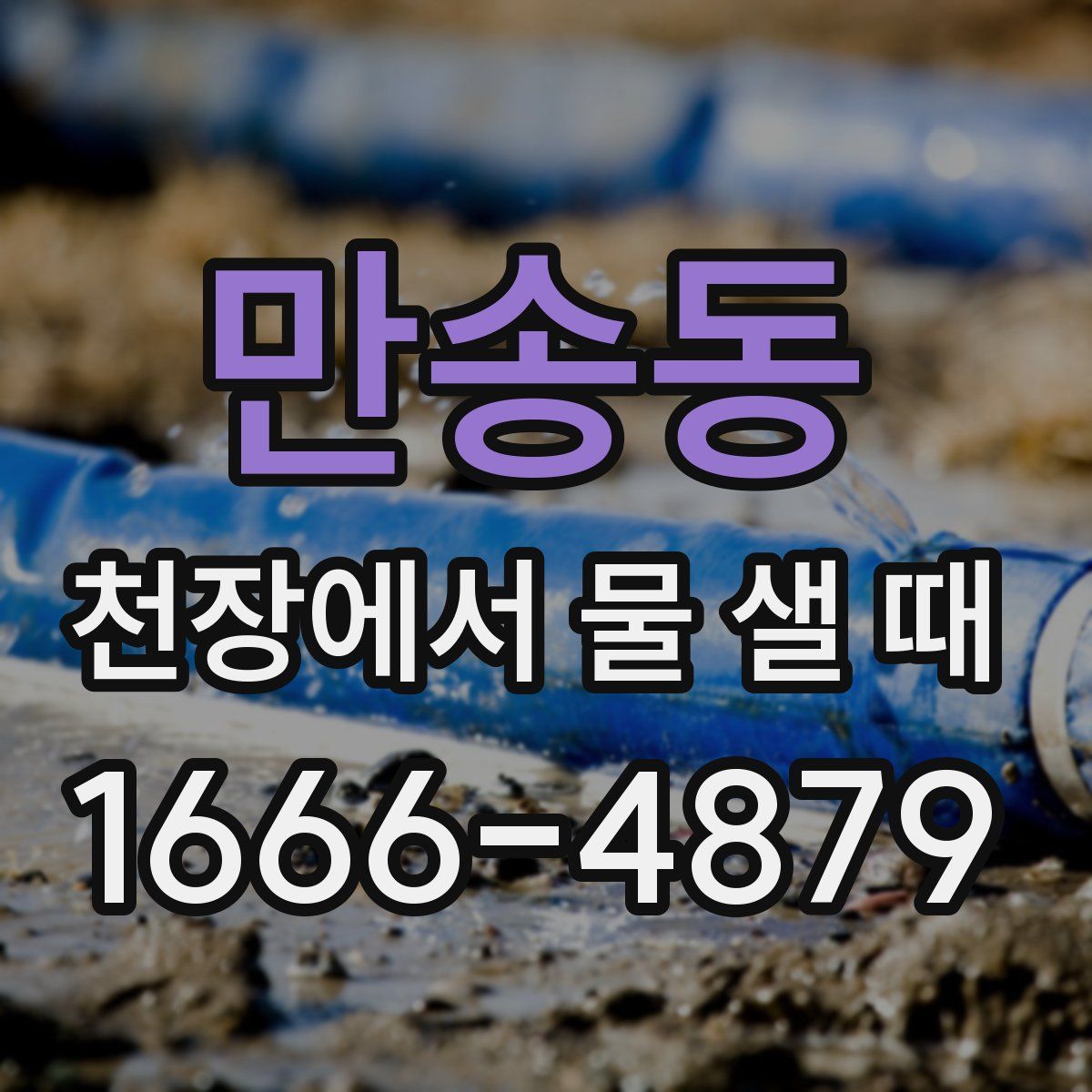 만송동 천장에서 물 샐 때