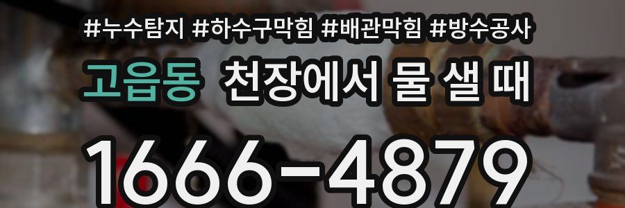 고읍동 천장에서 물 샐 때