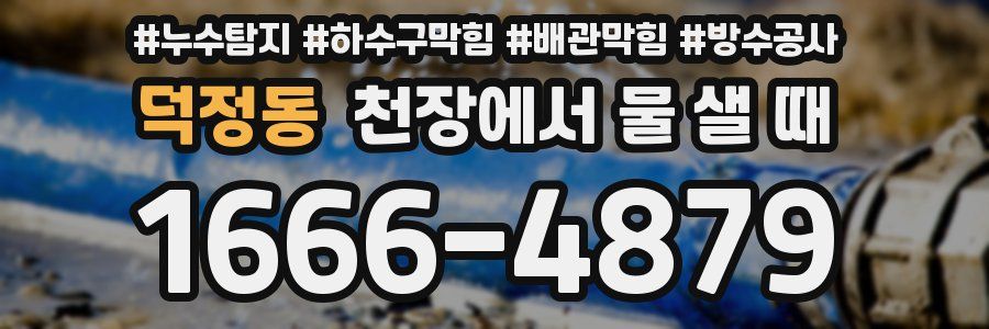 덕정동 천장에서 물 샐 때