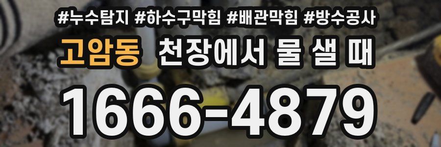 고암동 천장에서 물 샐 때