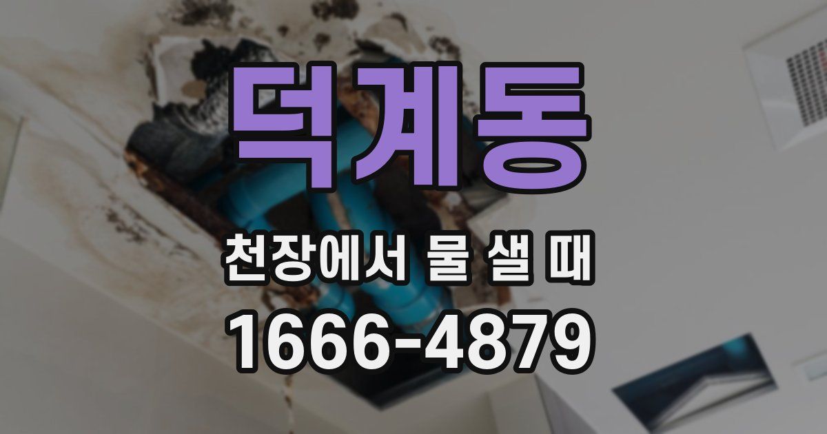 덕계동 천장에서 물 샐 때