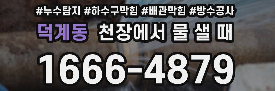 덕계동 천장에서 물 샐 때