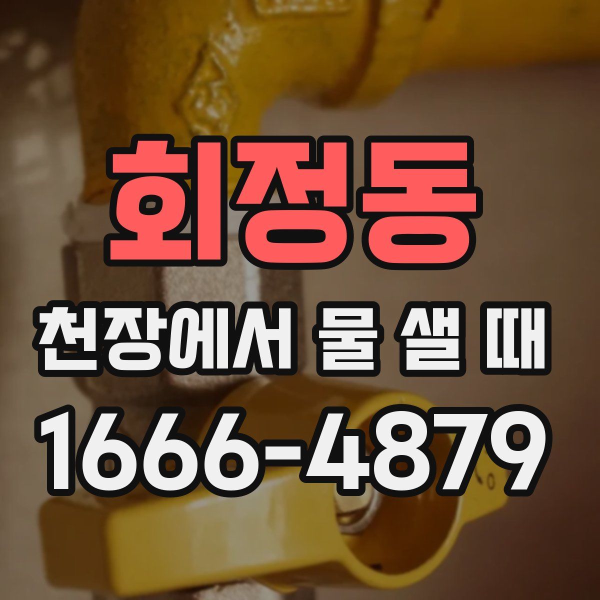 회정동 천장에서 물 샐 때