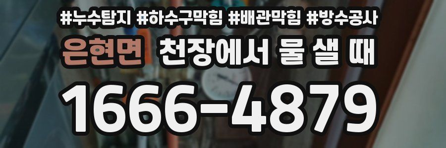 은현면 천장에서 물 샐 때