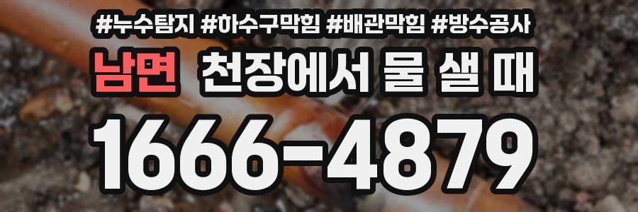 남면 천장에서 물 샐 때