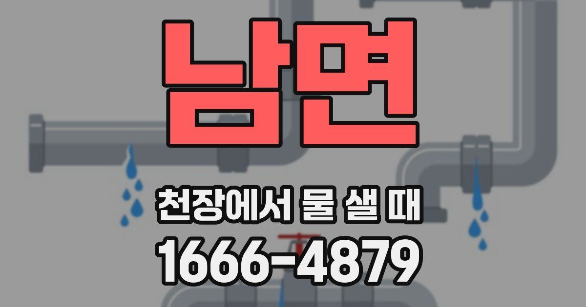 남면 천장에서 물 샐 때