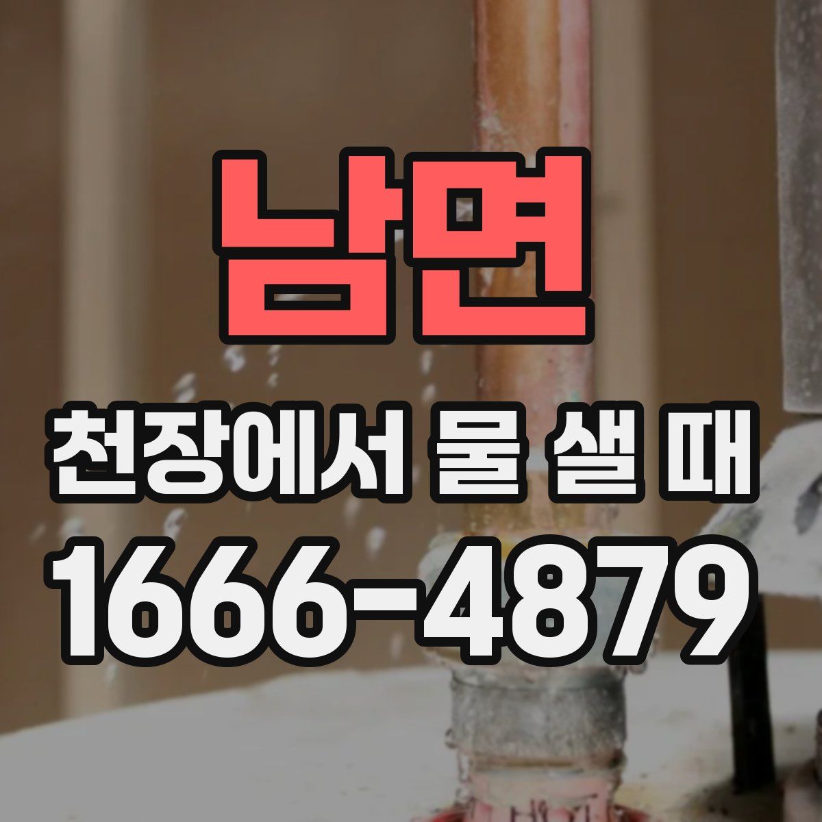 남면 천장에서 물 샐 때