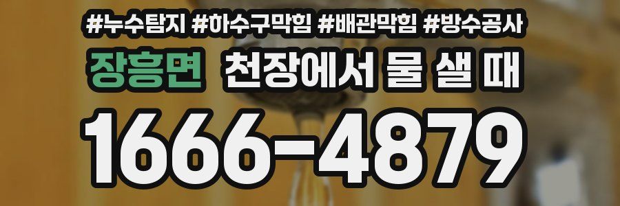 장흥면 천장에서 물 샐 때