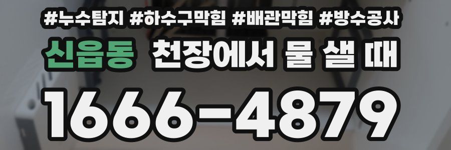 신읍동 천장에서 물 샐 때