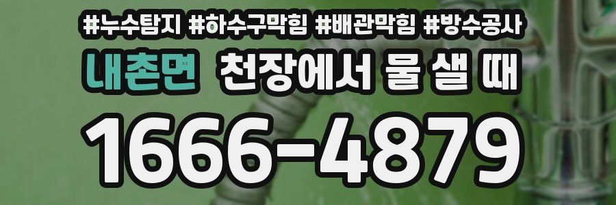 내촌면 천장에서 물 샐 때