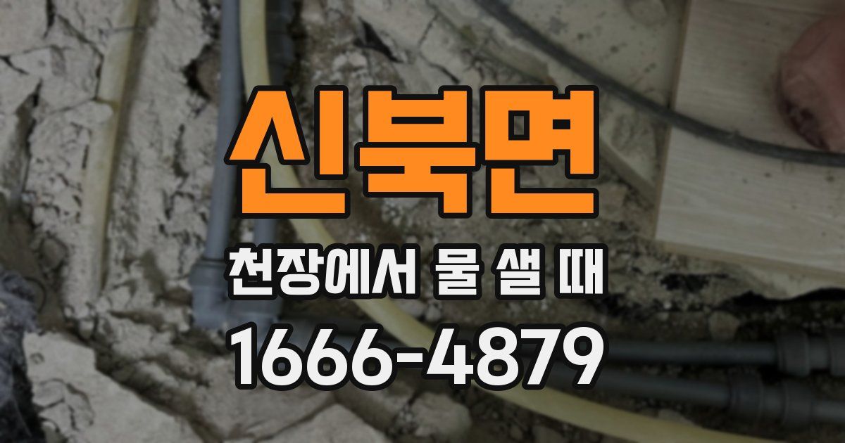 신북면 천장에서 물 샐 때