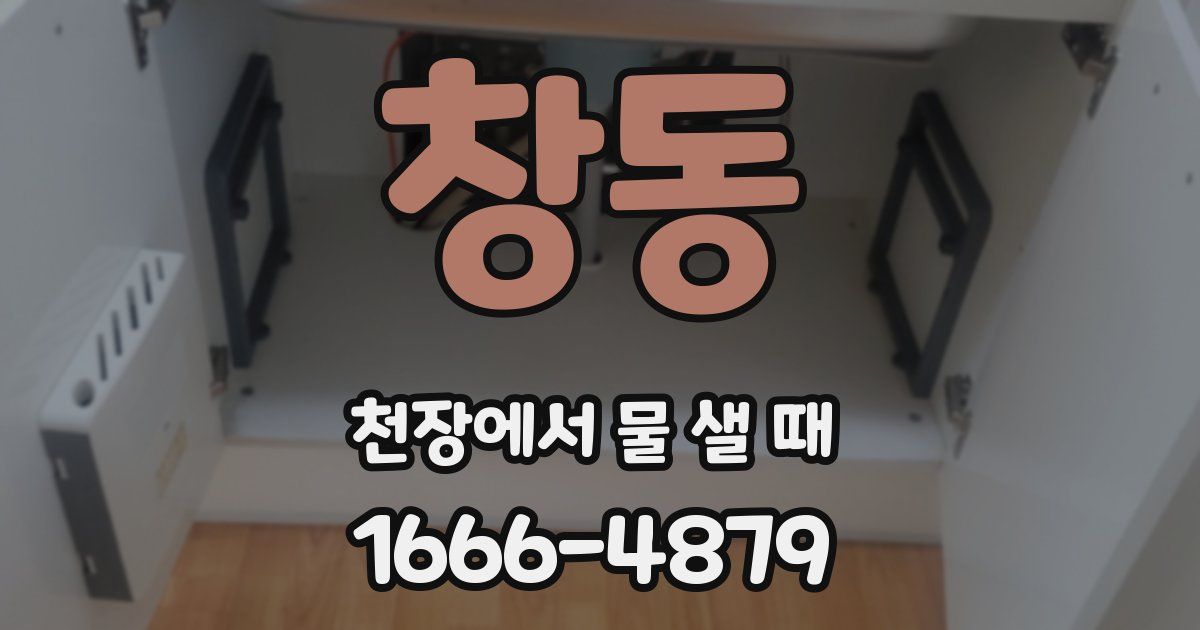 창동 천장에서 물 샐 때