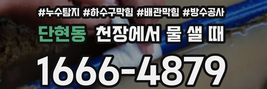 단현동 천장에서 물 샐 때