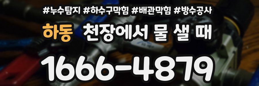 하동 천장에서 물 샐 때