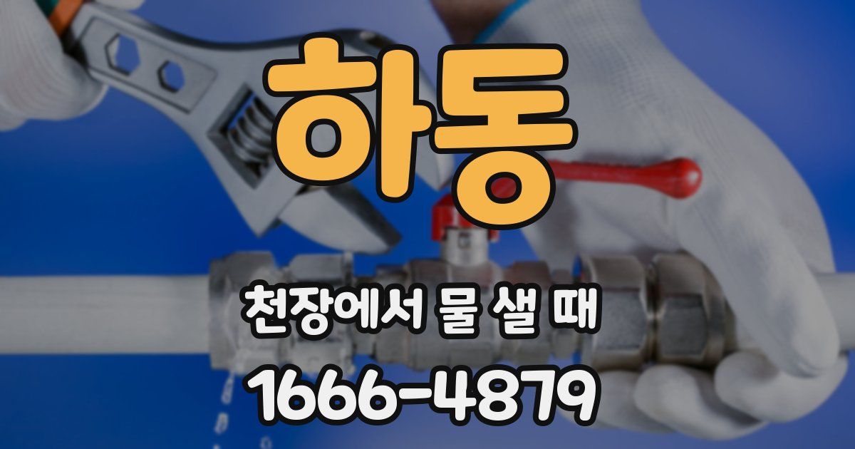 하동 천장에서 물 샐 때