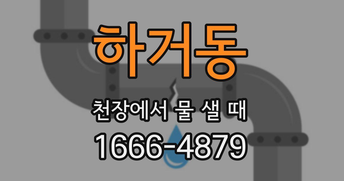 하거동 천장에서 물 샐 때