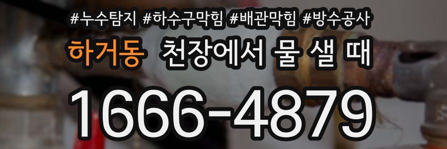 하거동 천장에서 물 샐 때