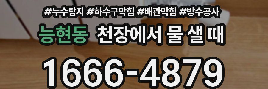 능현동 천장에서 물 샐 때