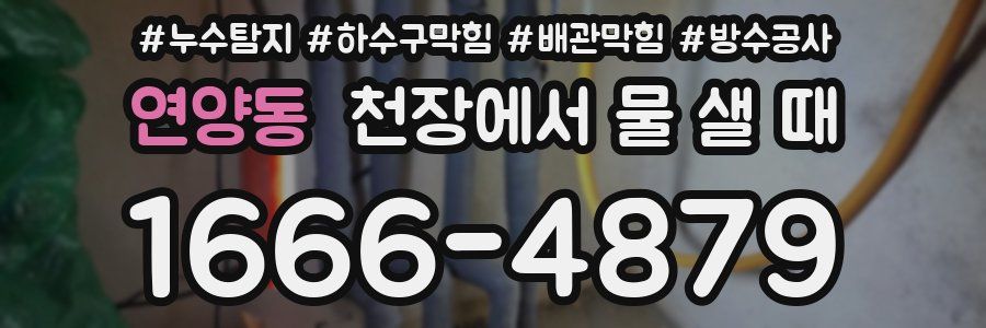 연양동 천장에서 물 샐 때
