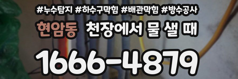 현암동 천장에서 물 샐 때