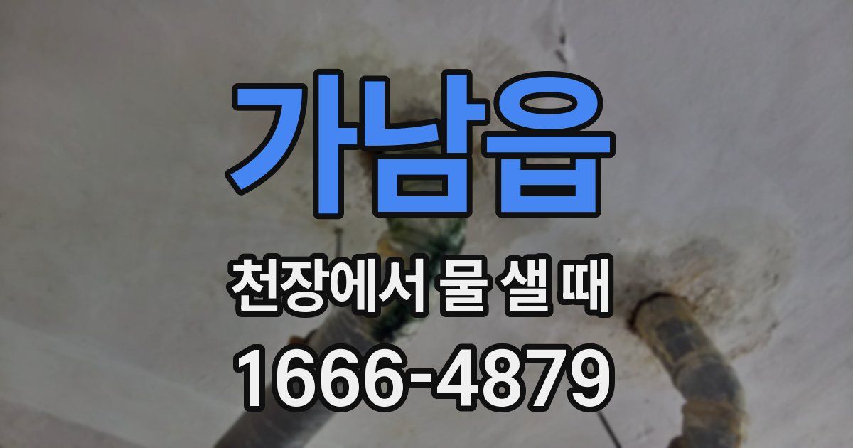 가남읍 천장에서 물 샐 때