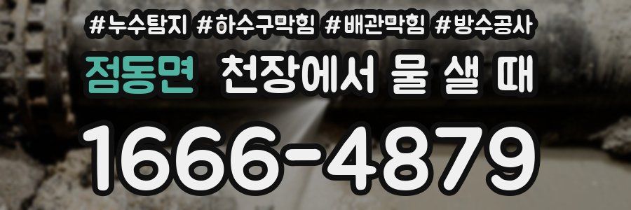 점동면 천장에서 물 샐 때