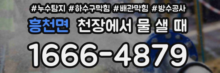흥천면 천장에서 물 샐 때