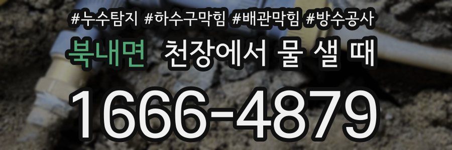 북내면 천장에서 물 샐 때