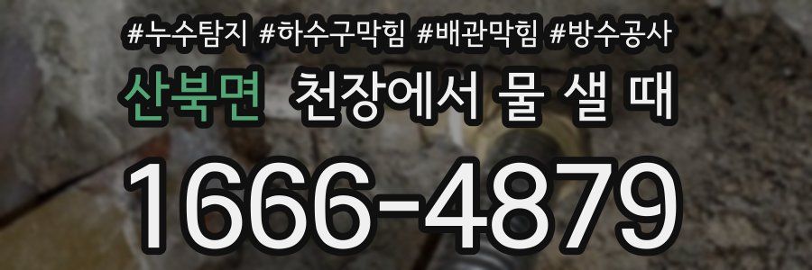 산북면 천장에서 물 샐 때