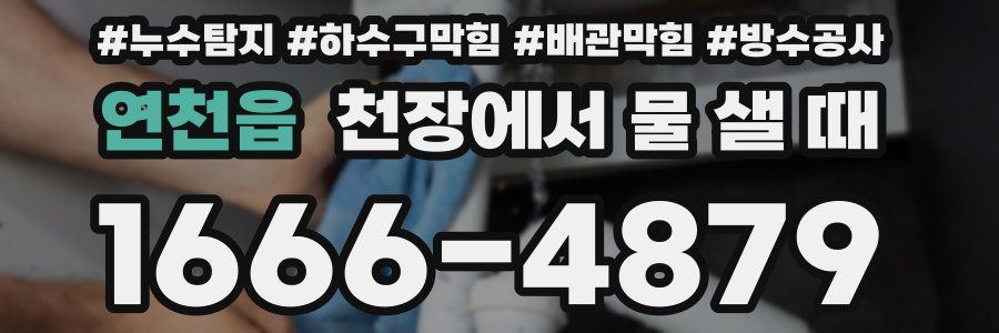 연천읍 천장에서 물 샐 때