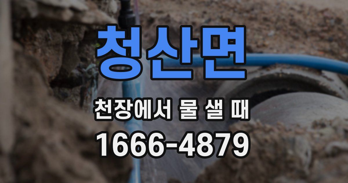 청산면 천장에서 물 샐 때