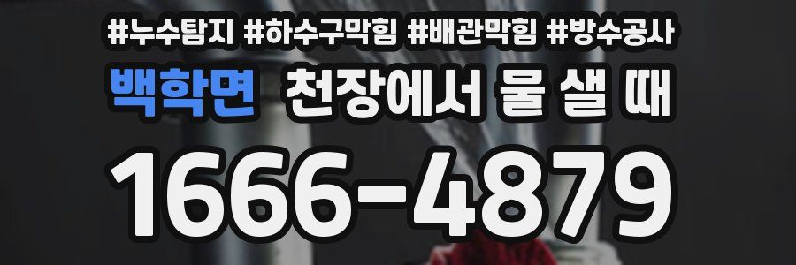 백학면 천장에서 물 샐 때