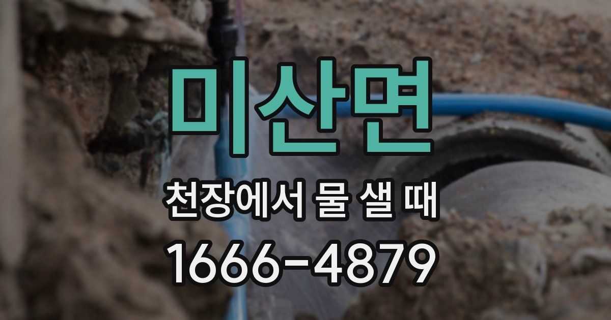 미산면 천장에서 물 샐 때