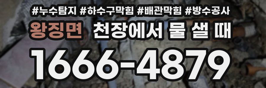 왕징면 천장에서 물 샐 때
