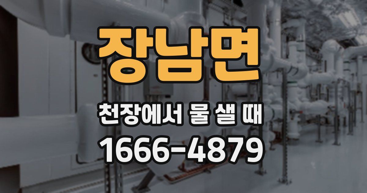 장남면 천장에서 물 샐 때