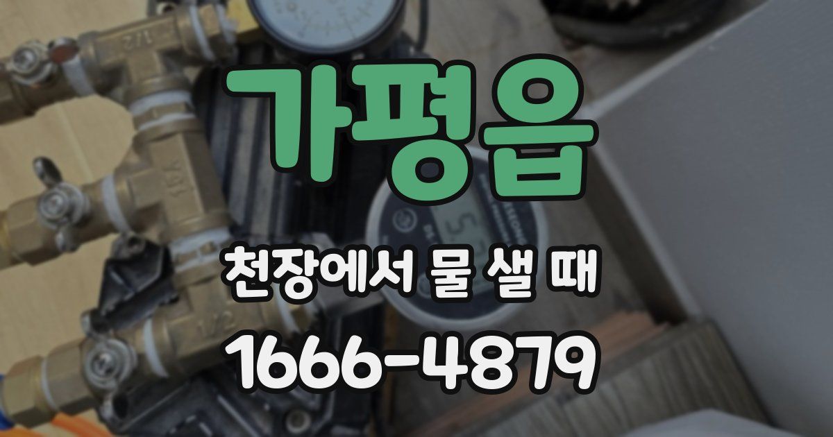 가평읍 천장에서 물 샐 때