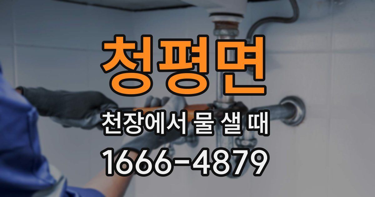 청평면 천장에서 물 샐 때