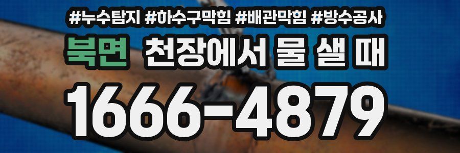 북면 천장에서 물 샐 때