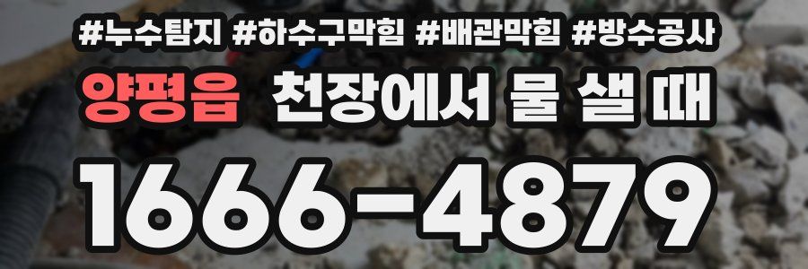 양평읍 천장에서 물 샐 때